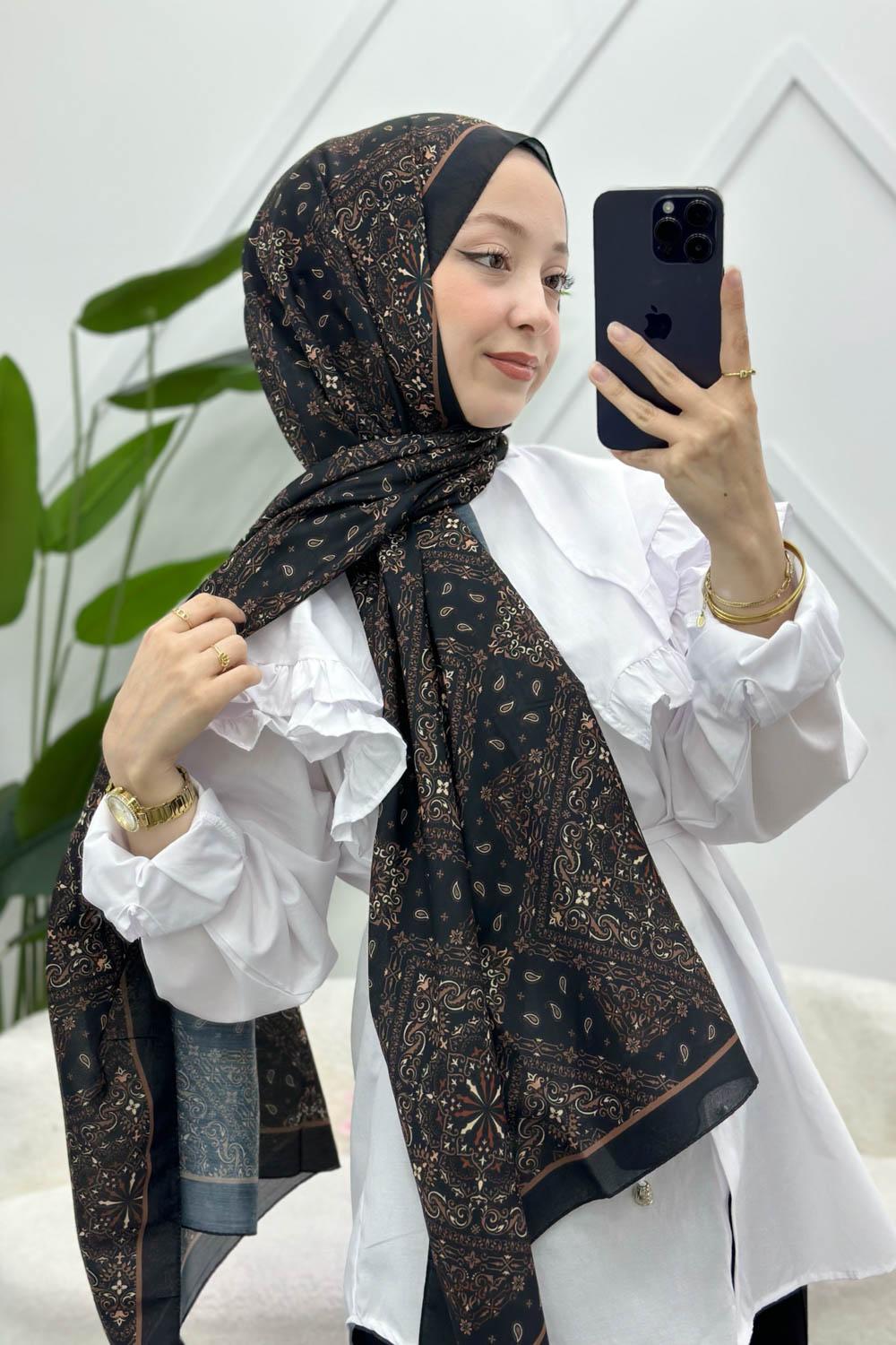 SOFT PAMUK ETNİK DESEN ŞAL