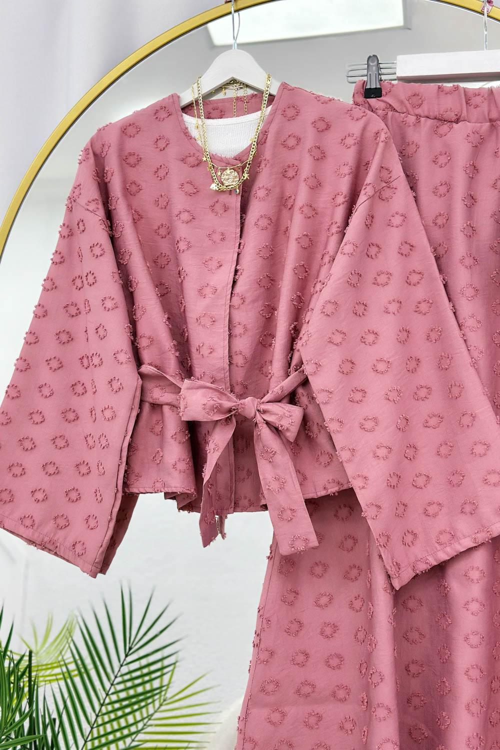 TEK DÜĞMELİ SATEN ETEKLİ TAKIM