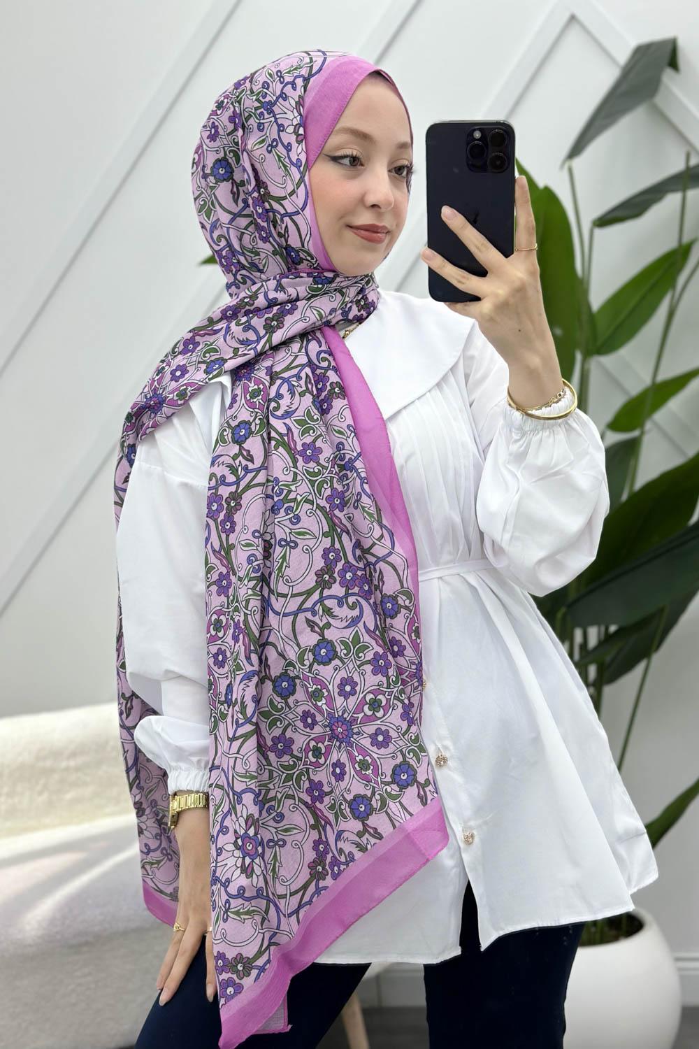 ÇİNİ DESENLİ ŞAL