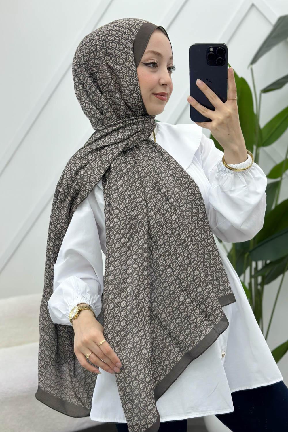 MONOKROM DESENLİ ŞAL