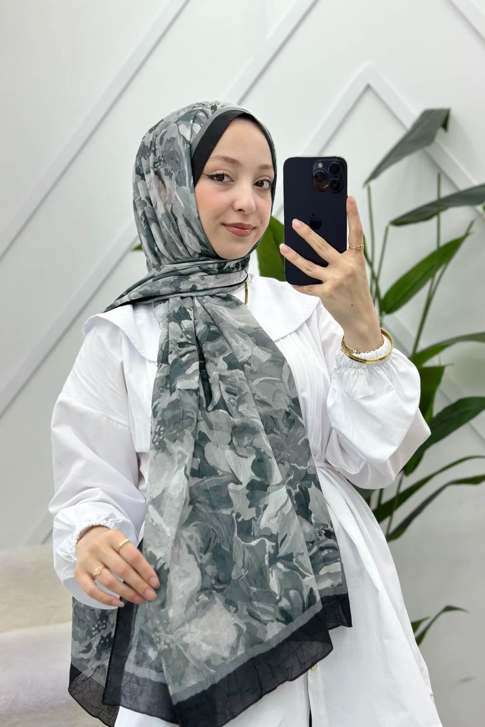 ÇARKIFELEK ÇİÇEĞİ DESENLİ BAMBU KRAŞ ŞAL