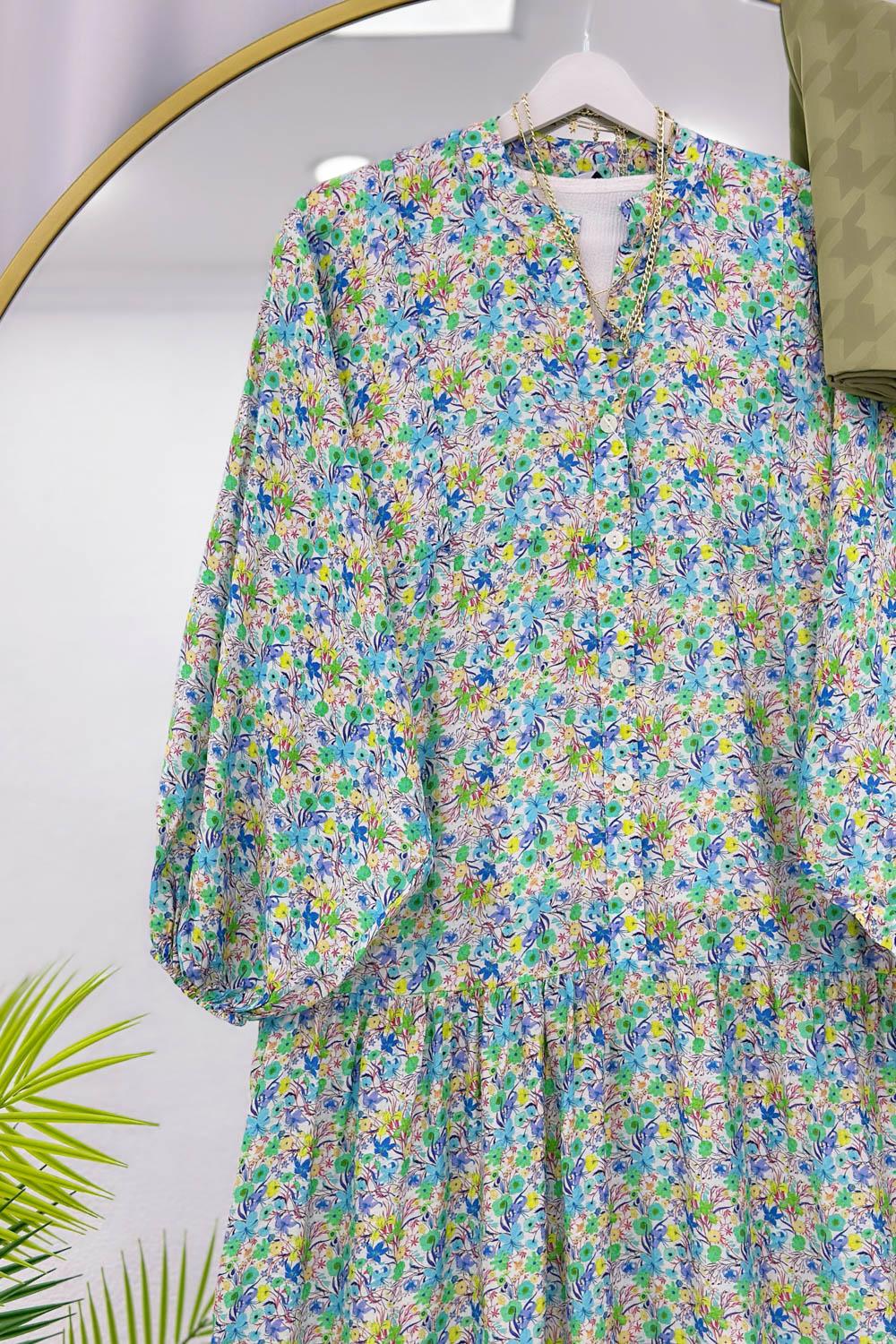 ALAÇATI MODEL OVERSİZE KESİM MNGO KUMAŞ ELBİSE