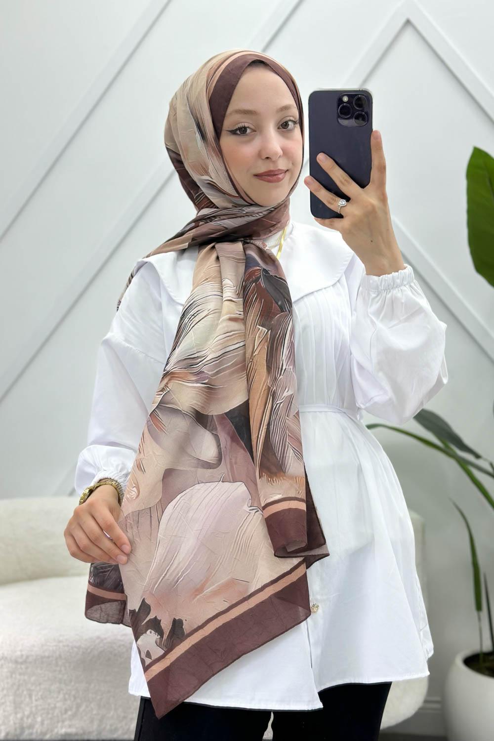 ÇİZGİ DESEN PAMUK SOFT ŞAL