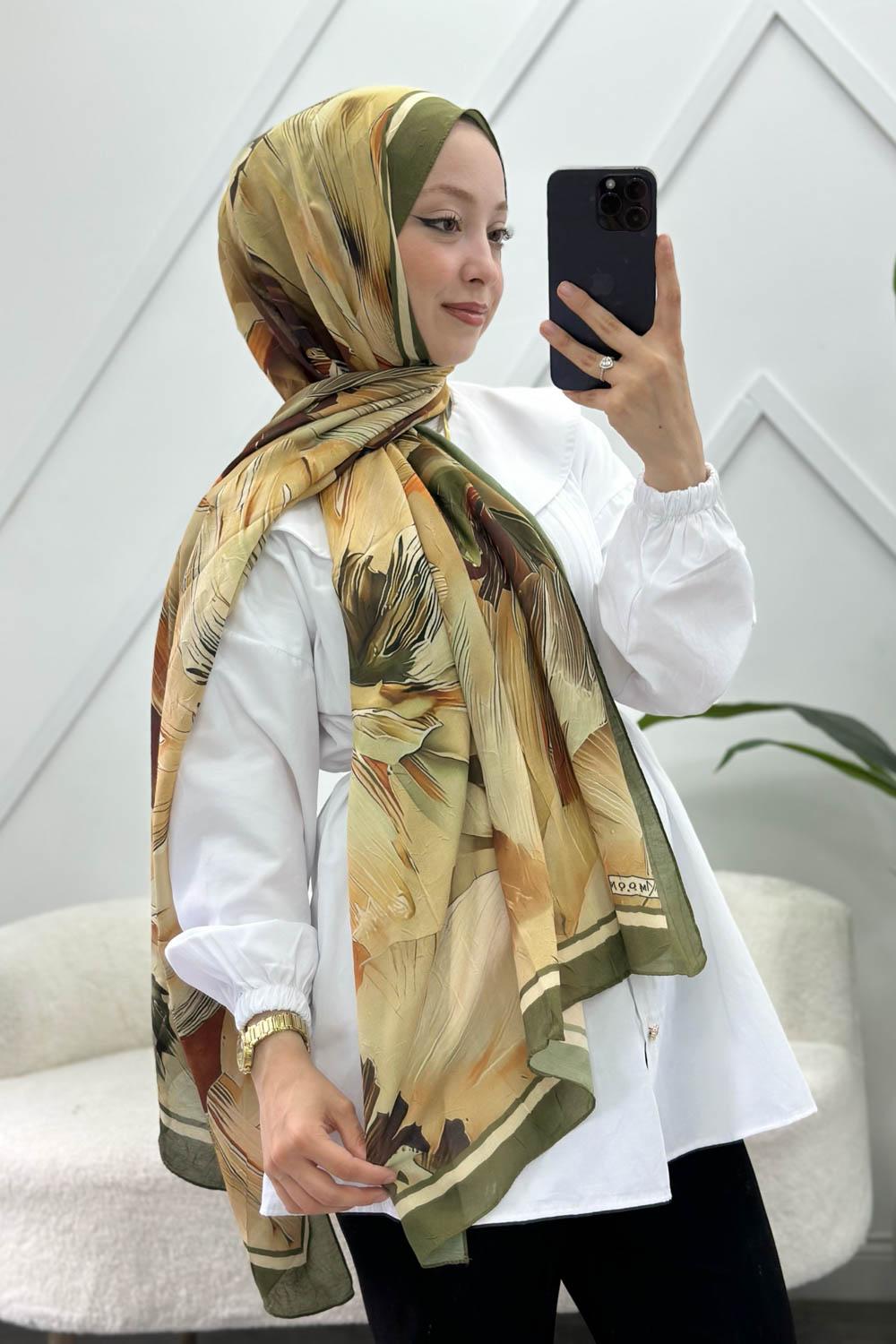 ÇİZGİ DESEN PAMUK SOFT ŞAL