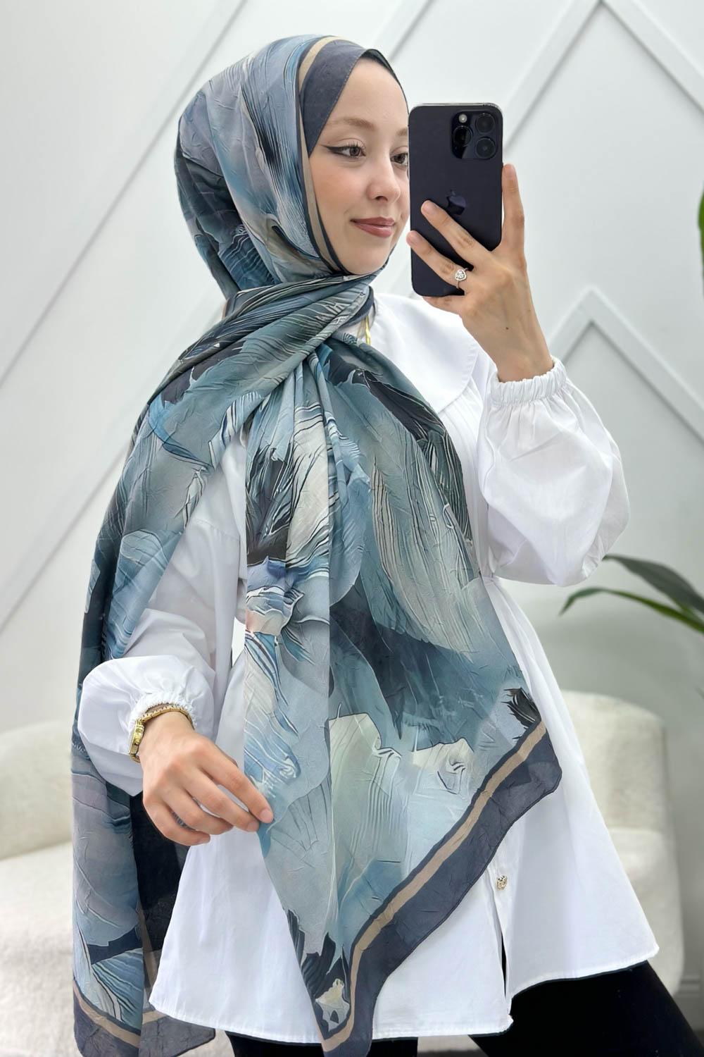 ÇİZGİ DESEN PAMUK SOFT ŞAL