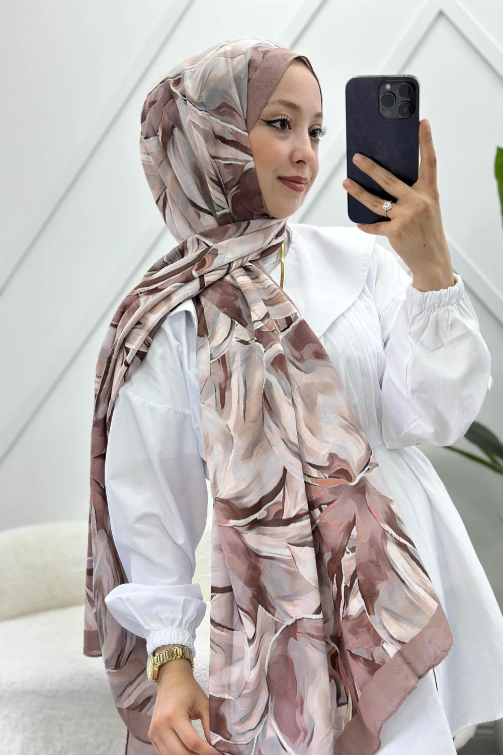 ORKİDE DESEN PAMUK SOFT ŞAL