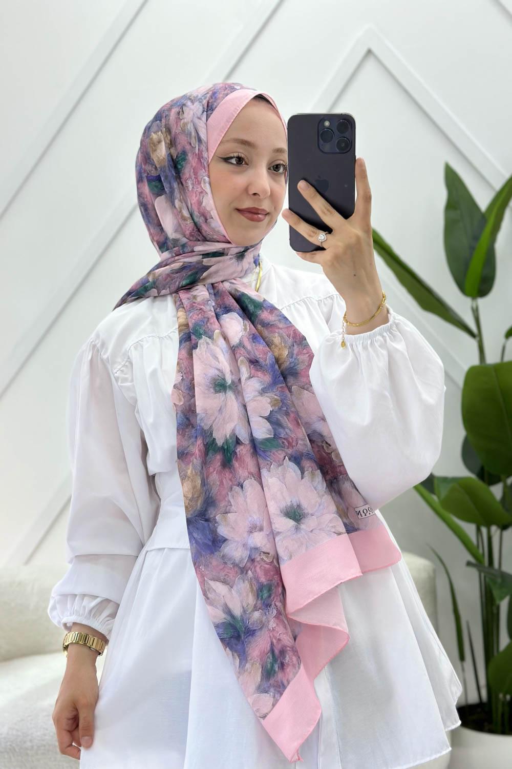 NİLÜFER DESEN PAMUK SOFT ŞAL