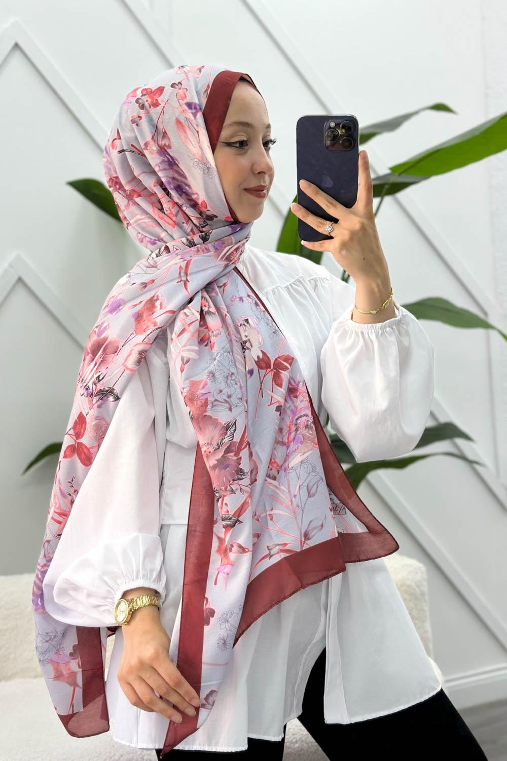 ÇİÇEK BAHÇESİ DESEN PAMUK SOFT ŞAL