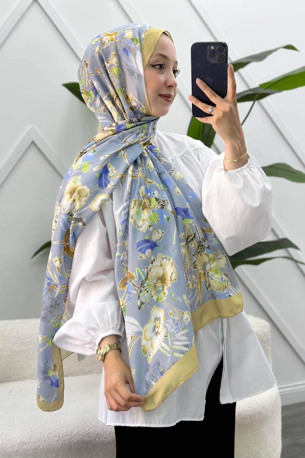 ÇİÇEK BAHÇESİ DESEN PAMUK SOFT ŞAL