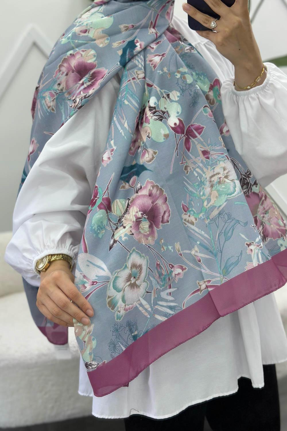 ÇİÇEK BAHÇESİ DESEN PAMUK SOFT ŞAL