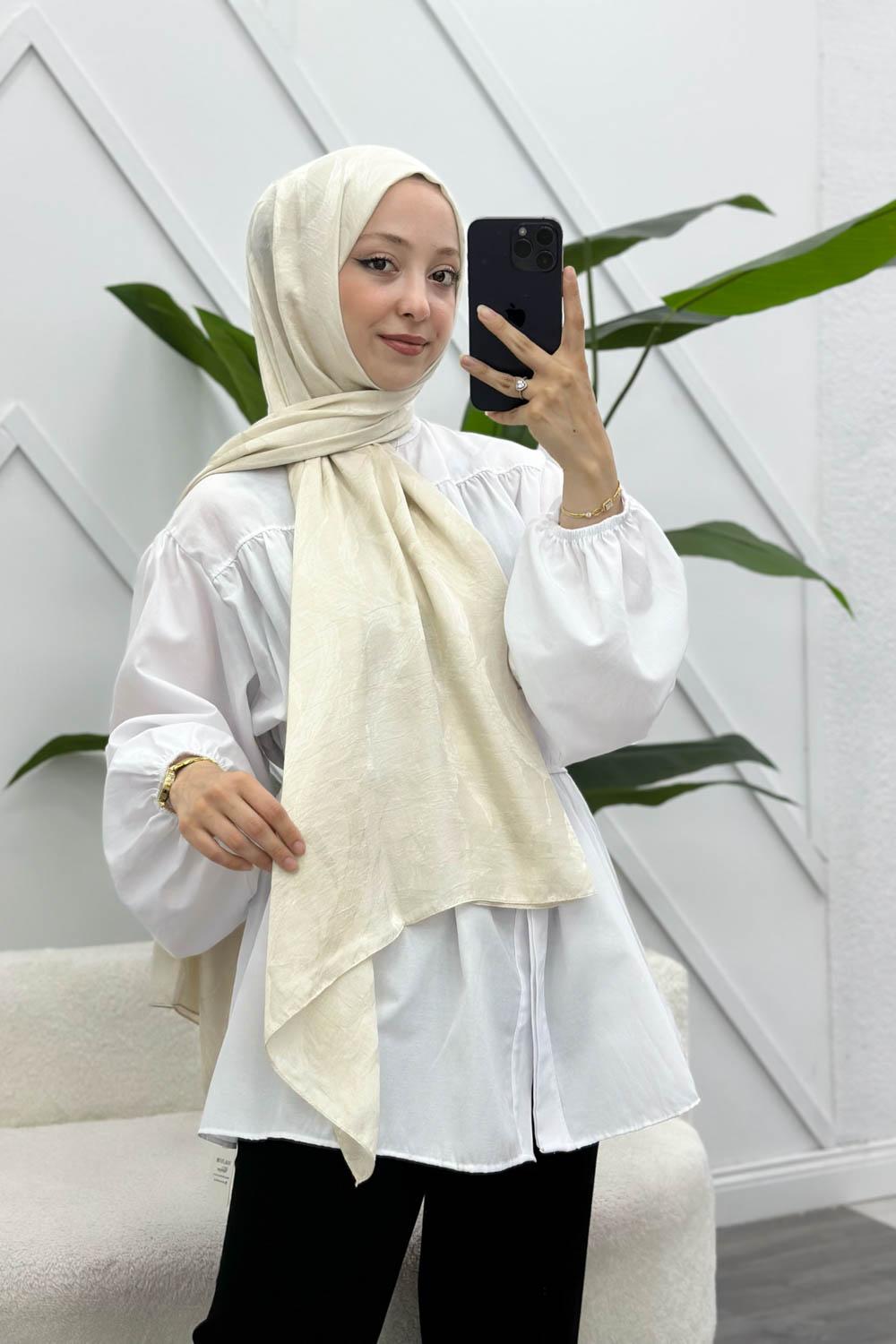 YAPRAK DESEN PAMUK SOFT ŞAL