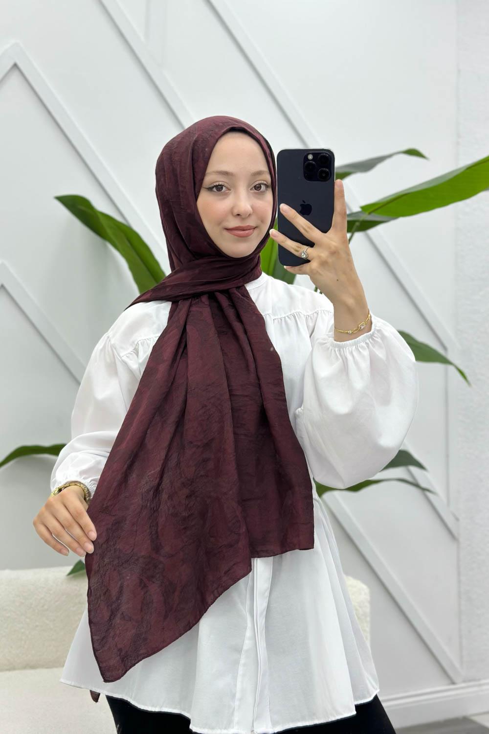 YAPRAK DESEN PAMUK SOFT ŞAL