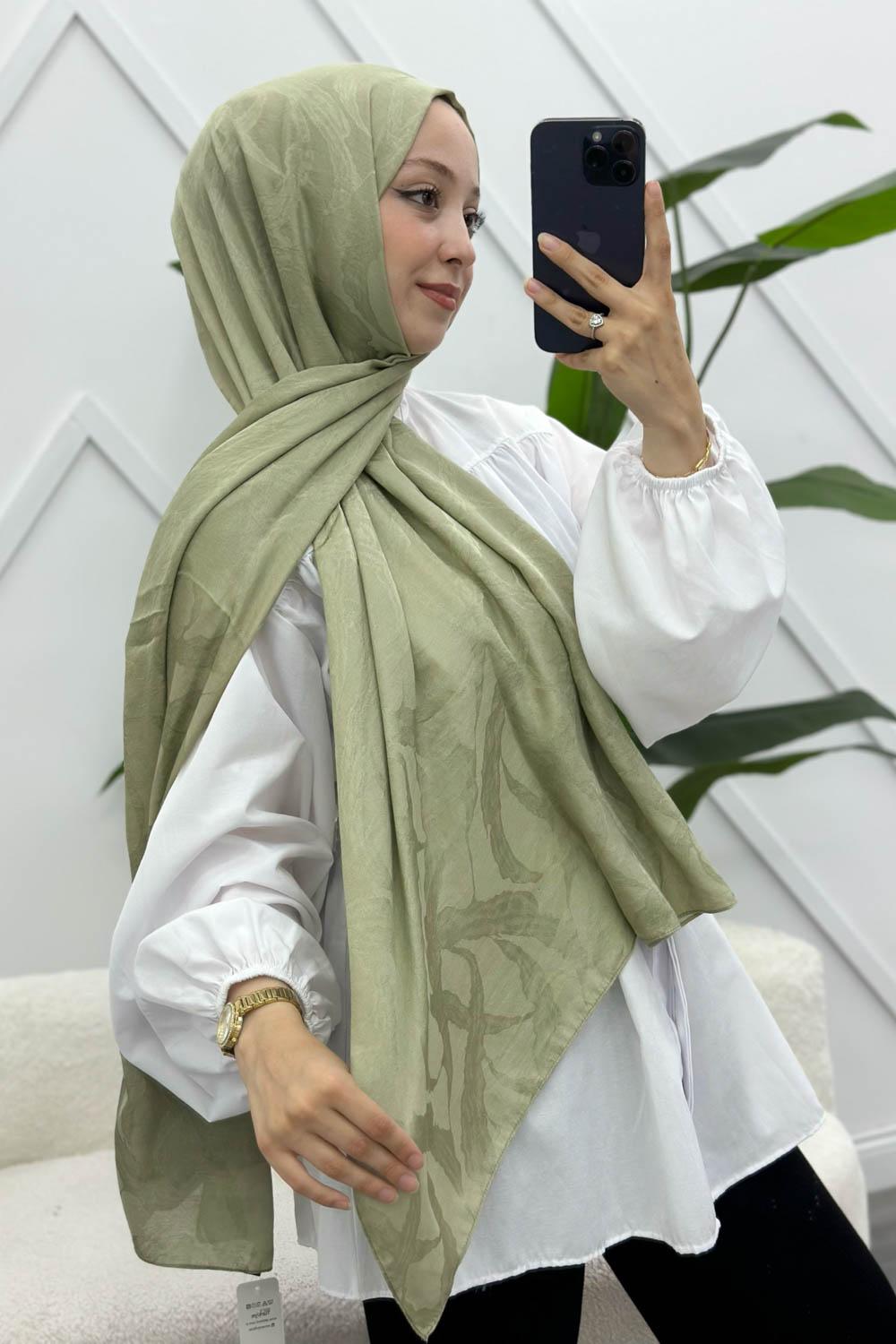 YAPRAK DESEN PAMUK SOFT ŞAL