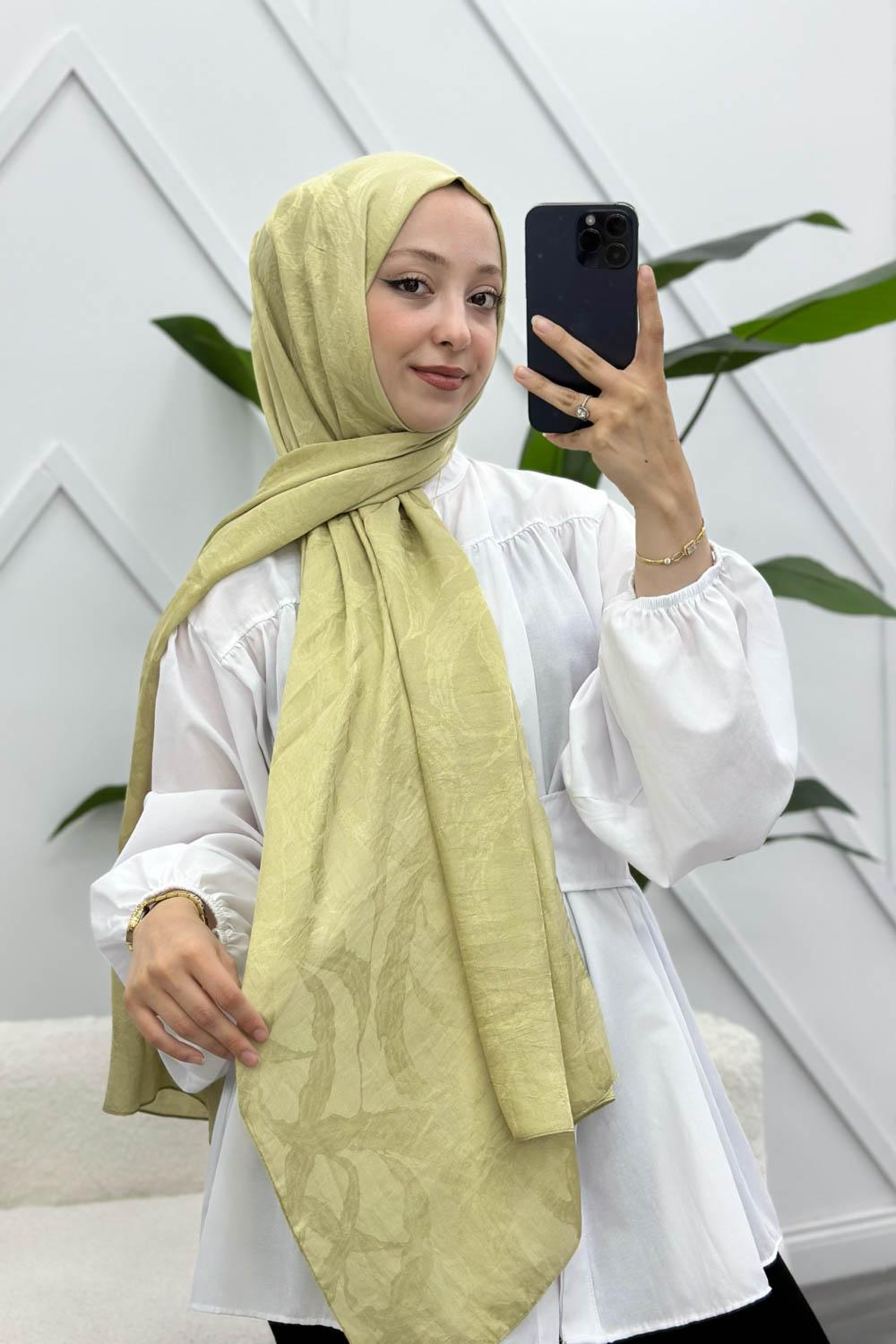 YAPRAK DESEN PAMUK SOFT ŞAL