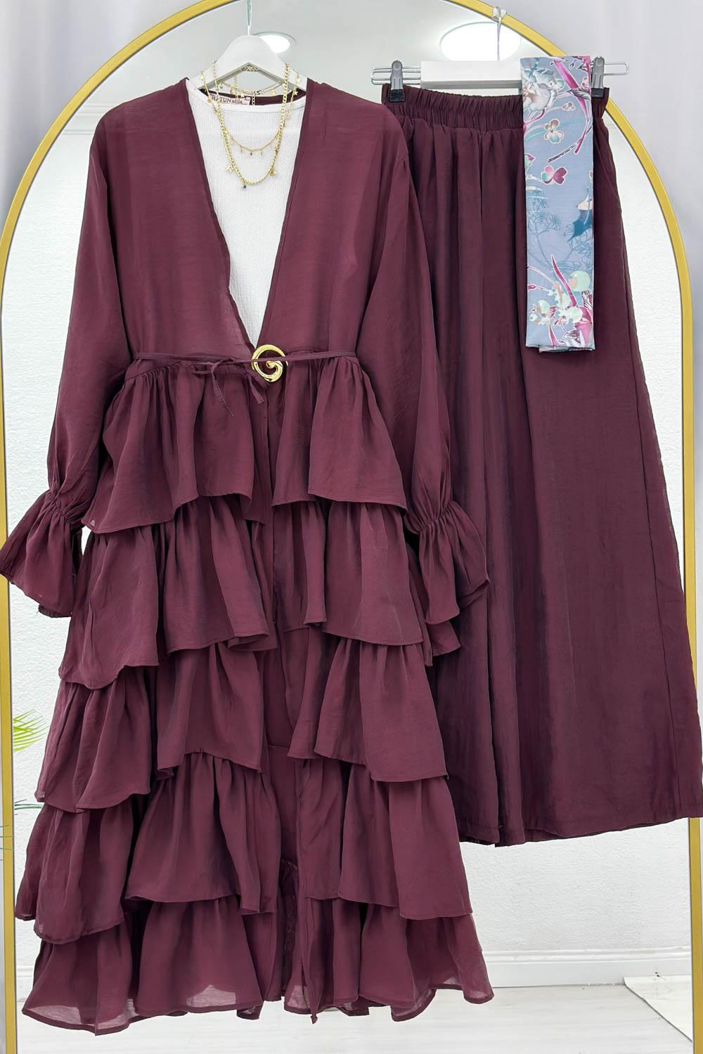 BEYZA FIRFIRLI TUNİK PANTOLONLU TAKIM