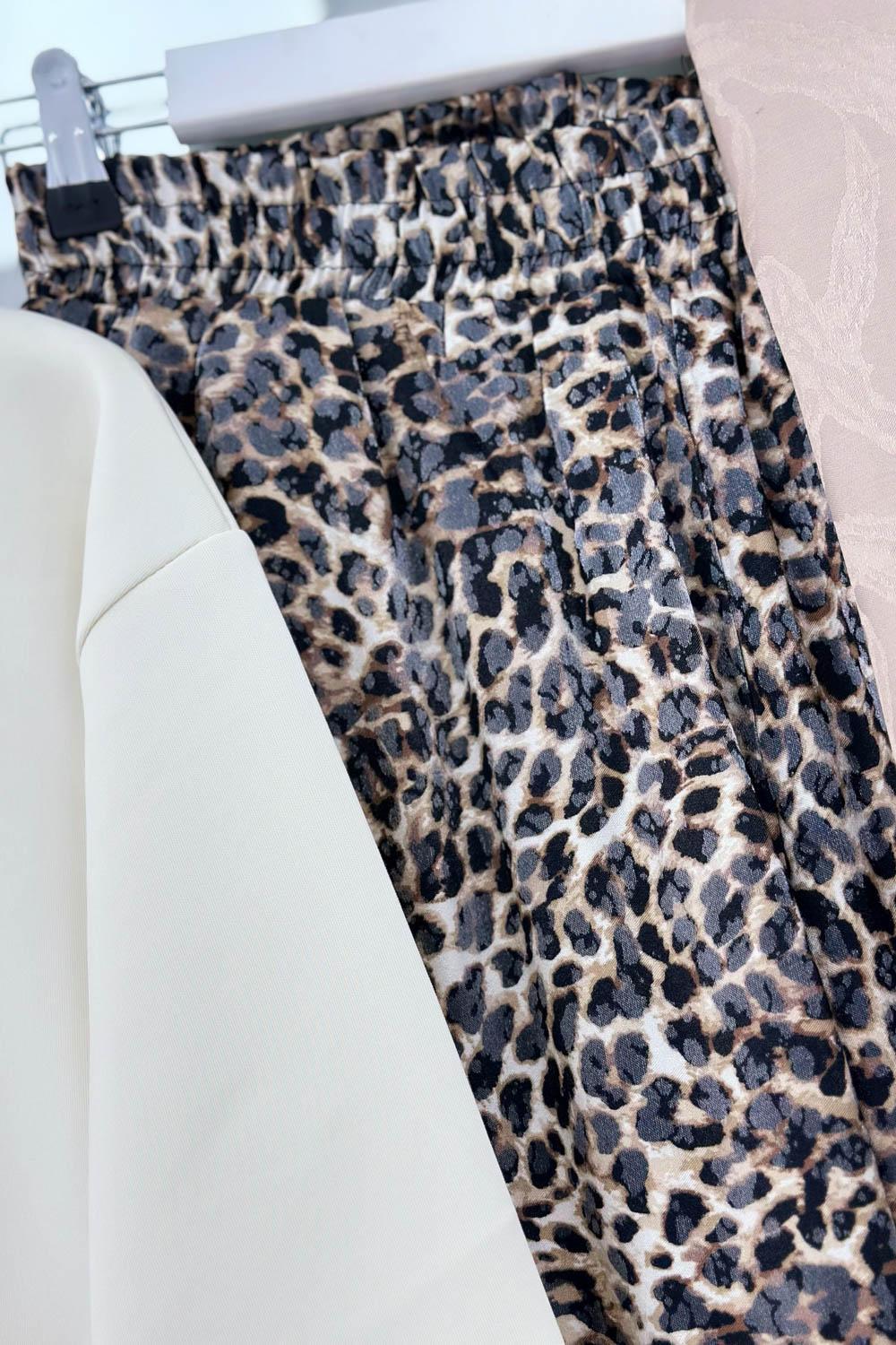 LEOPAR ASMETRİK KESİM PANTOLON TAKIM