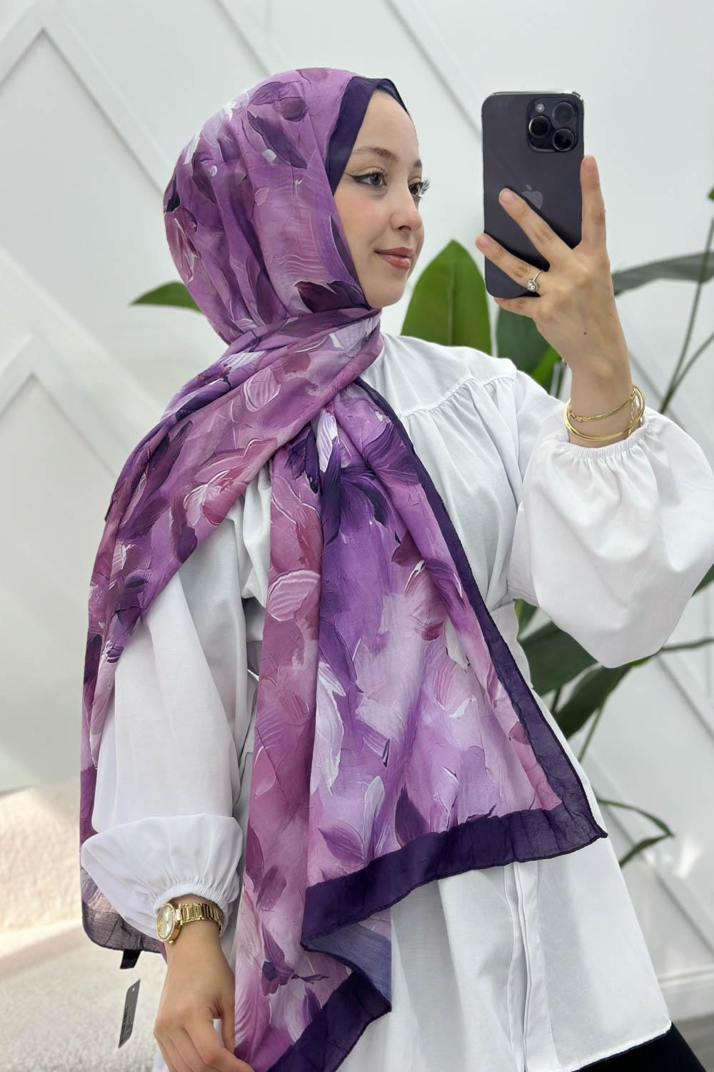 MENEKŞE  DESEN PAMUK SOFT ŞAL