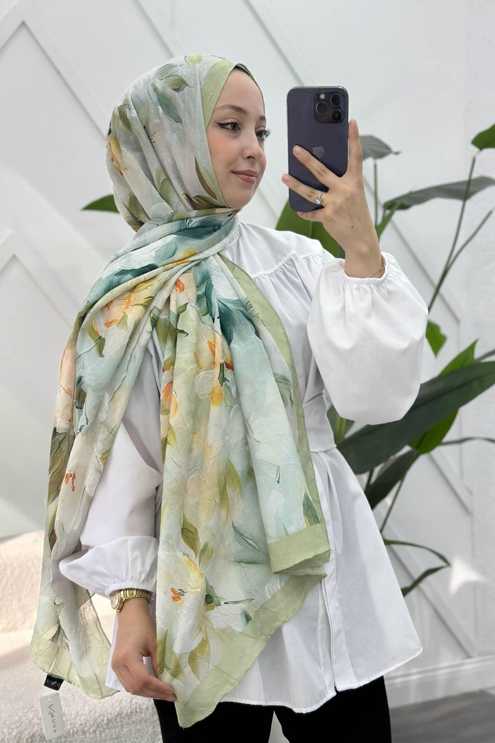 MENEKŞE  DESEN PAMUK SOFT ŞAL