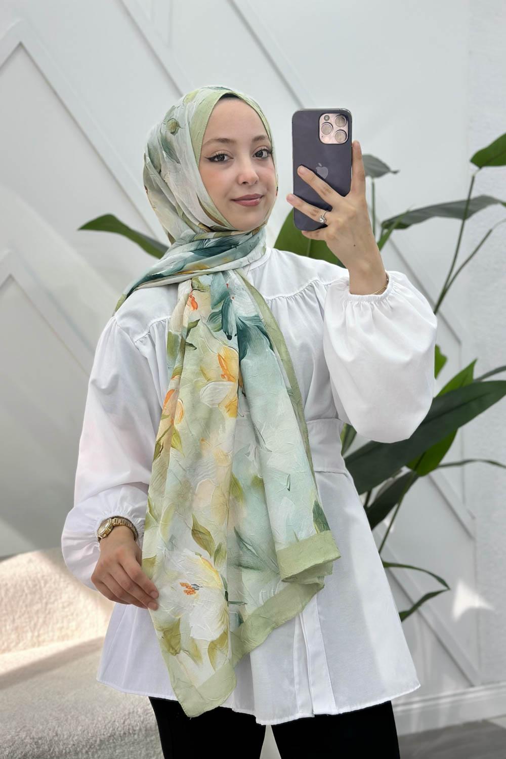 MENEKŞE  DESEN PAMUK SOFT ŞAL