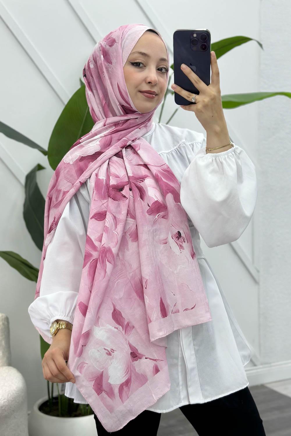 MENEKŞE  DESEN PAMUK SOFT ŞAL