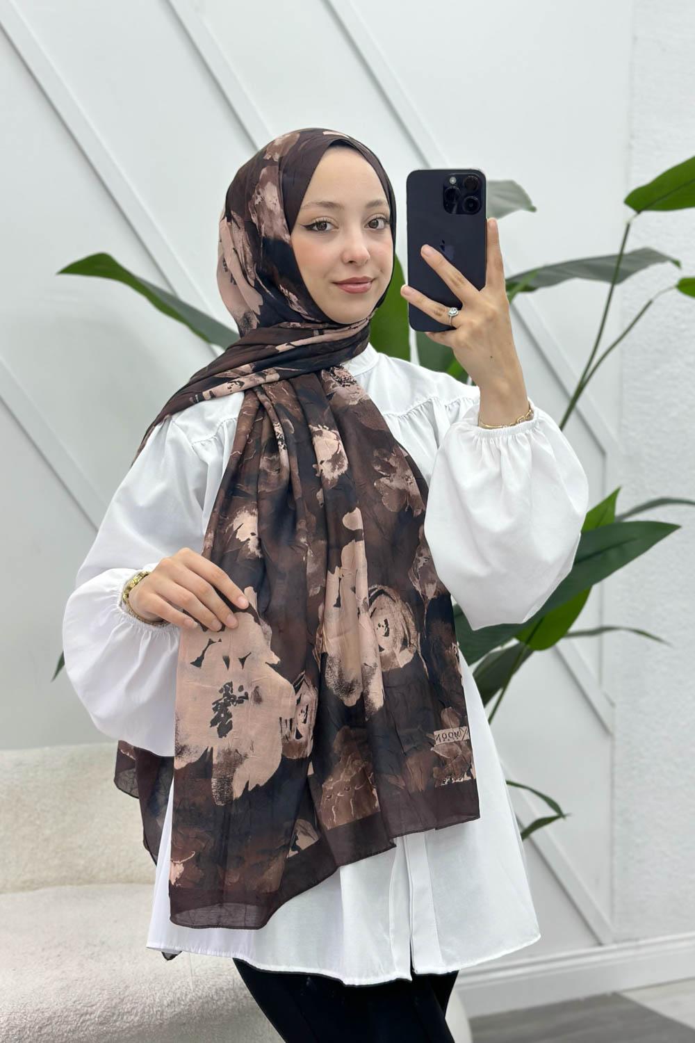 KAHVERENGİ PAMUK SOFT ŞAL SERİSİ