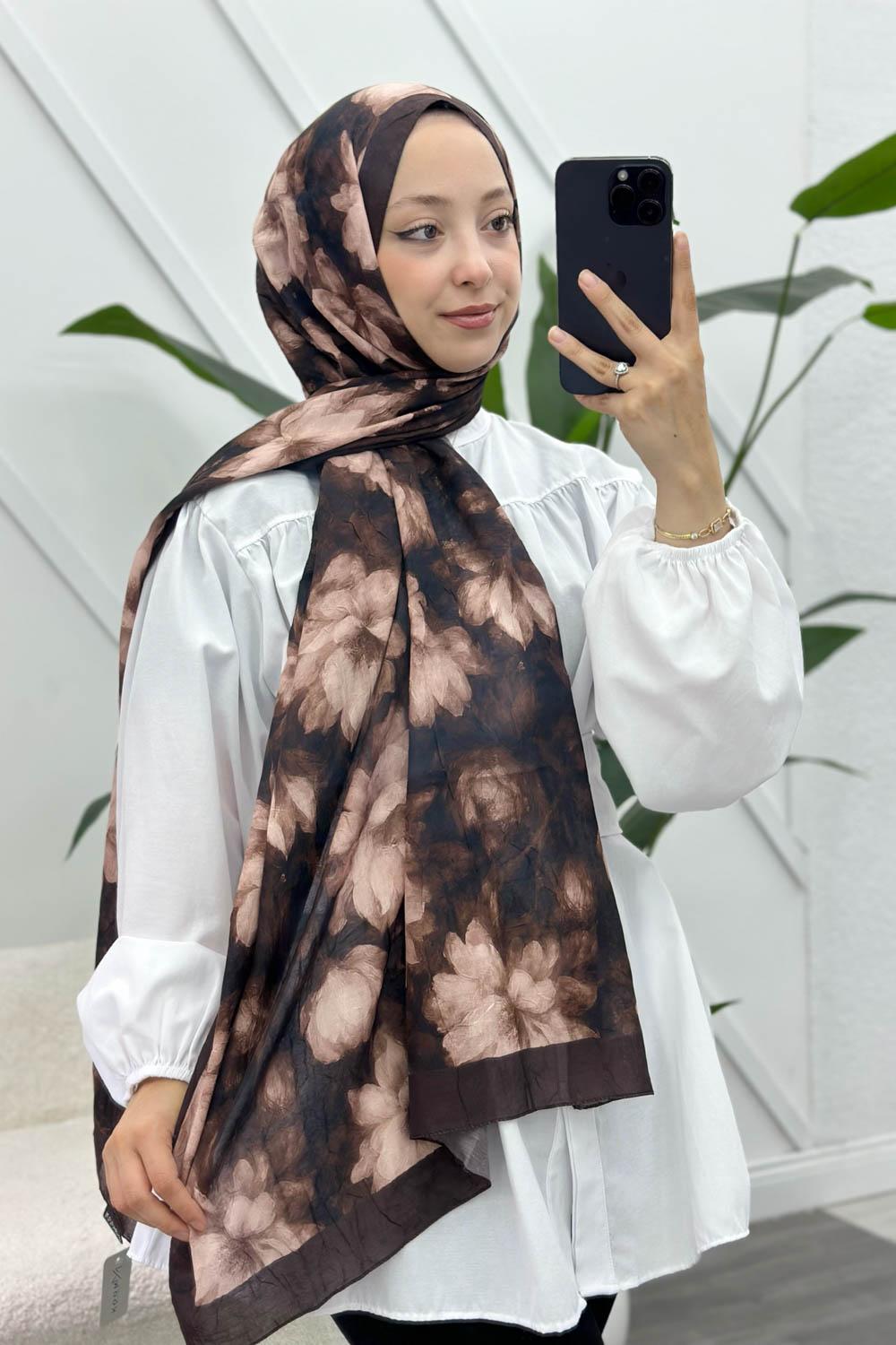 KAHVERENGİ PAMUK SOFT ŞAL SERİSİ