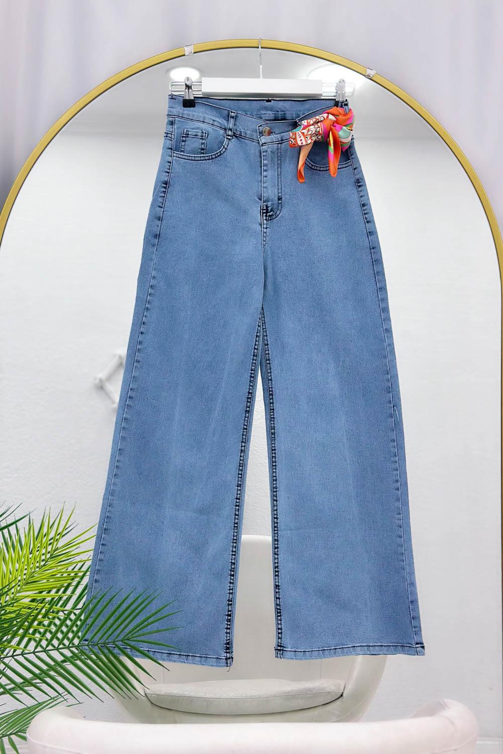 GENİŞ PAÇA KOT PANTOLON
