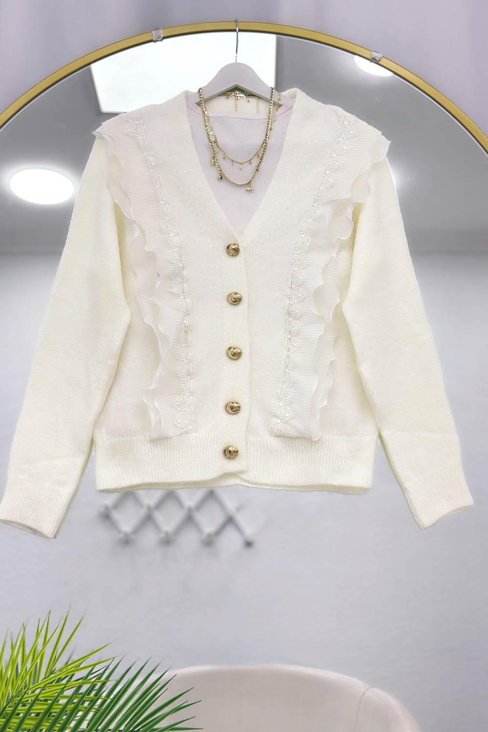 GÜPÜR VE FIRFIR DETAYLI ANGORA HIRKA