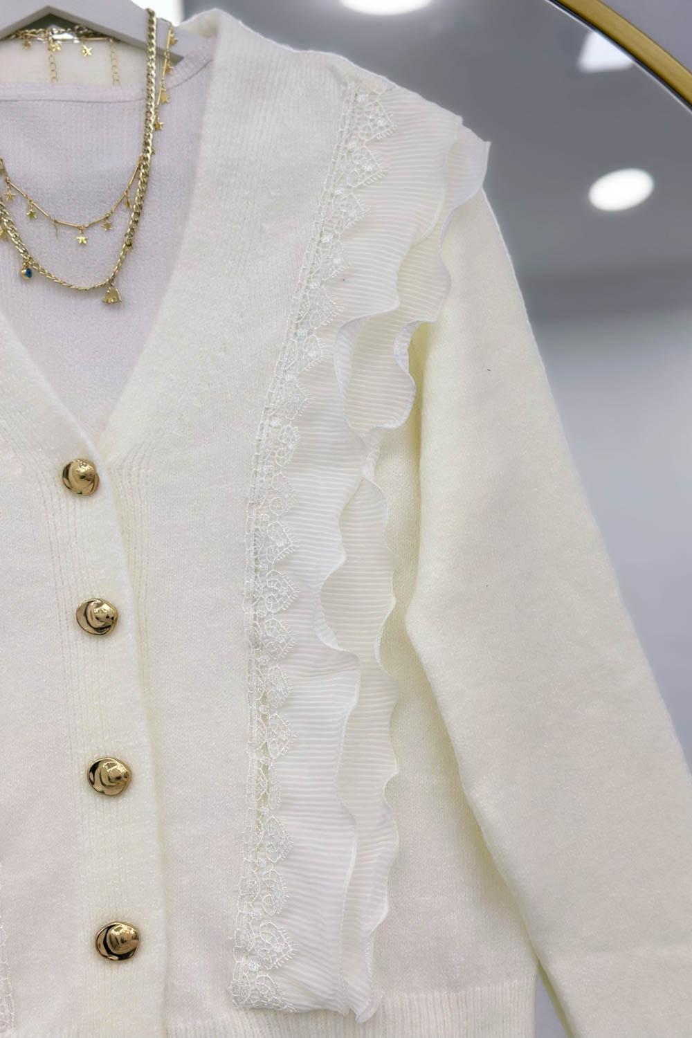 GÜPÜR VE FIRFIR DETAYLI ANGORA HIRKA