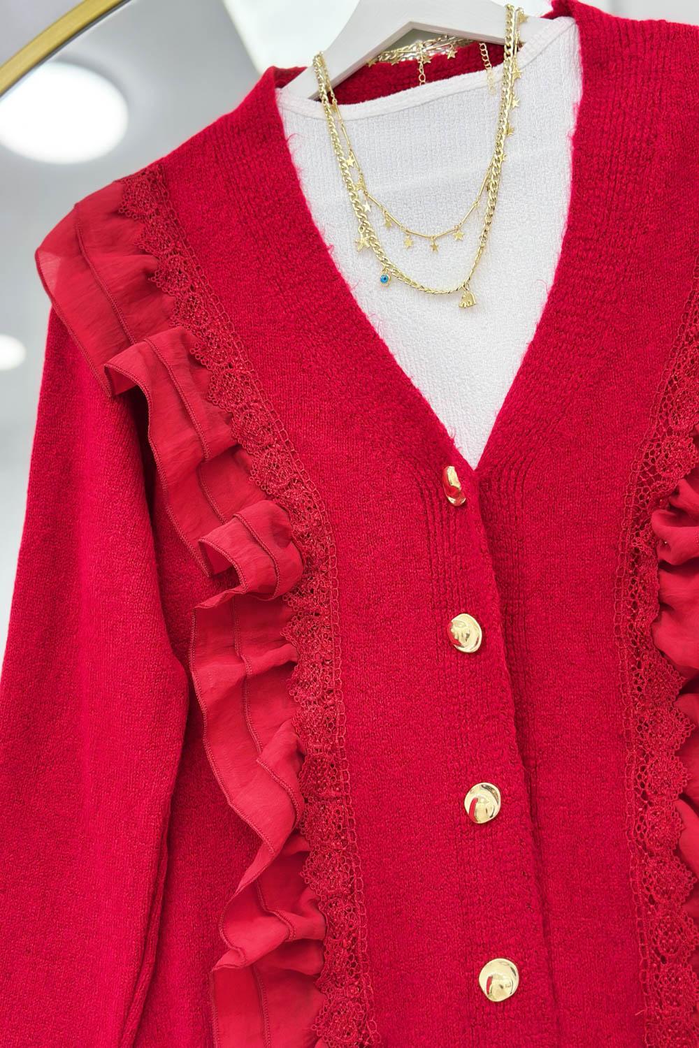 GÜPÜR VE FIRFIR DETAYLI ANGORA HIRKA