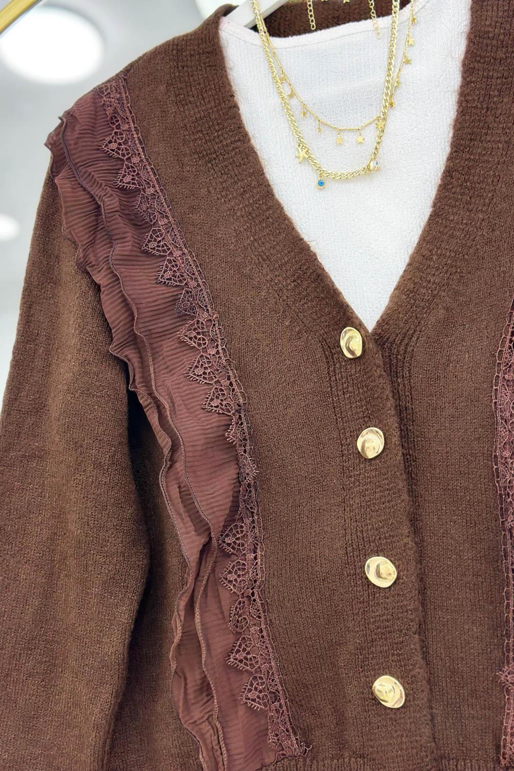 GÜPÜR VE FIRFIR DETAYLI ANGORA HIRKA