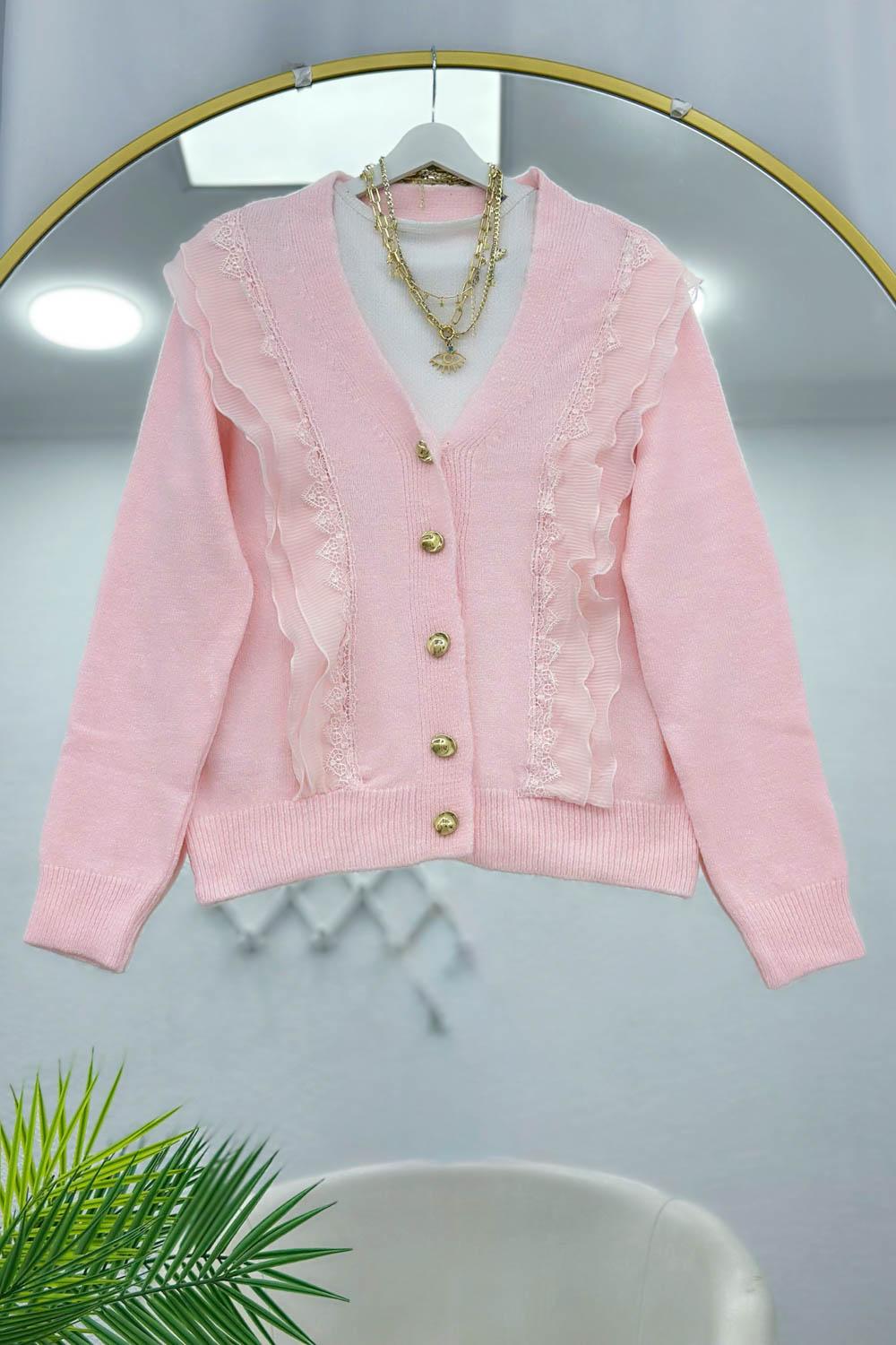 GÜPÜR VE FIRFIR DETAYLI ANGORA HIRKA