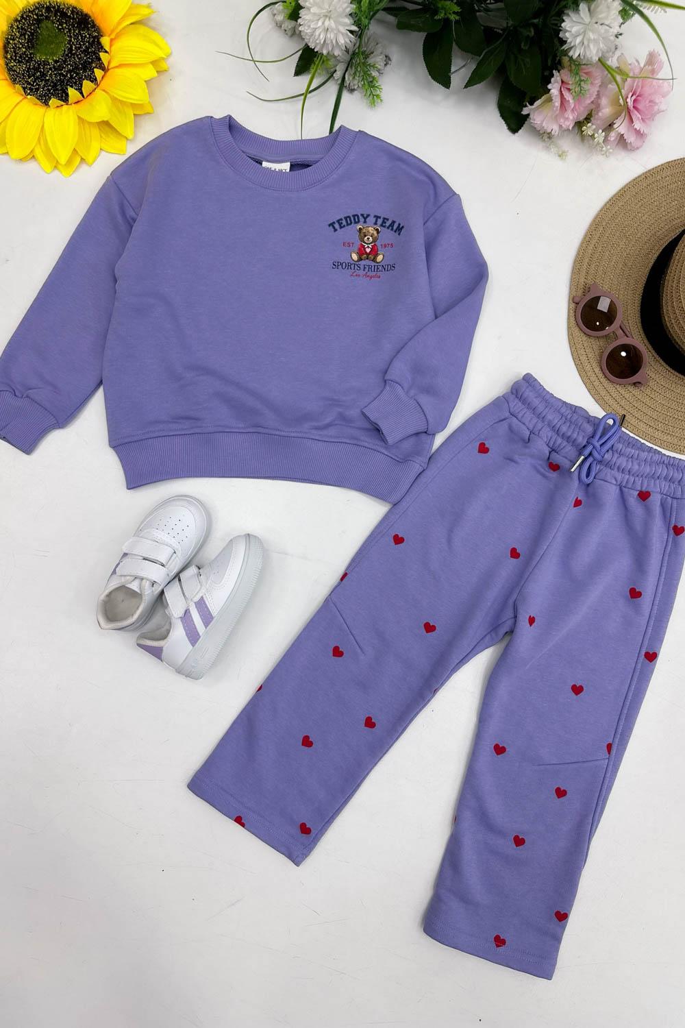 BASKILI VE NAKIŞLI KIZ ÇOCUK TAKIM