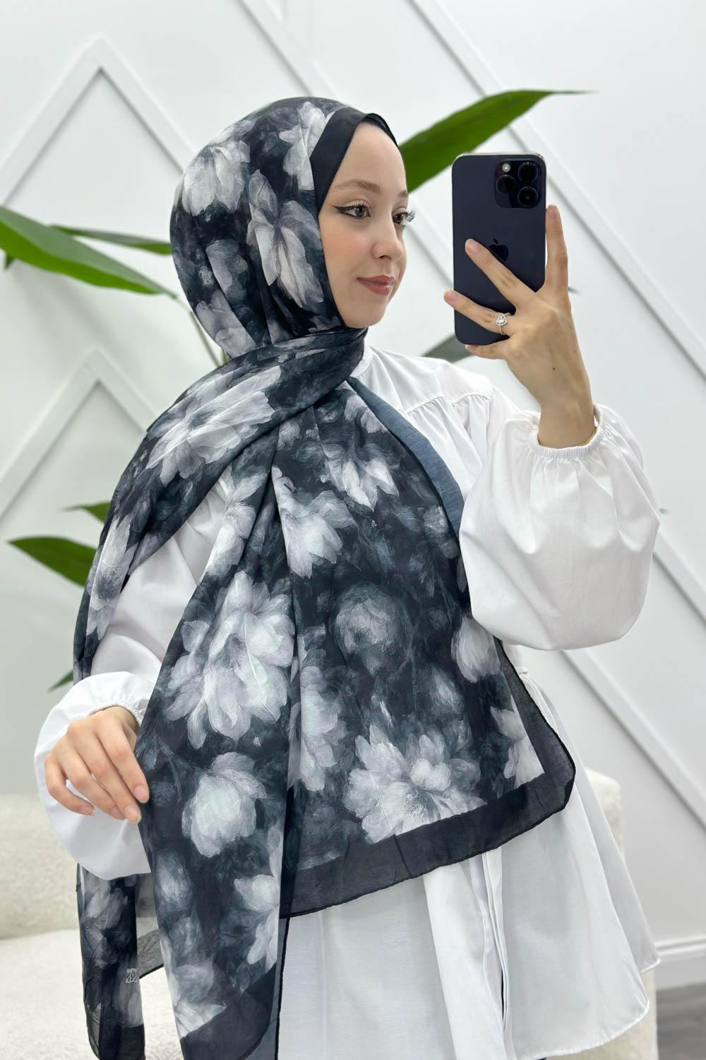 NİLÜFER DESEN PAMUK SOFT ŞAL