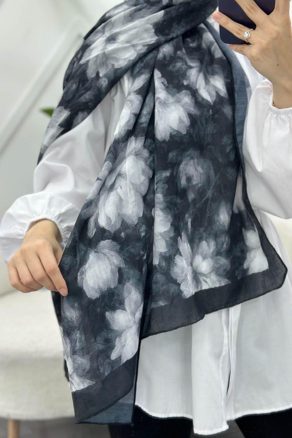 NİLÜFER DESEN PAMUK SOFT ŞAL