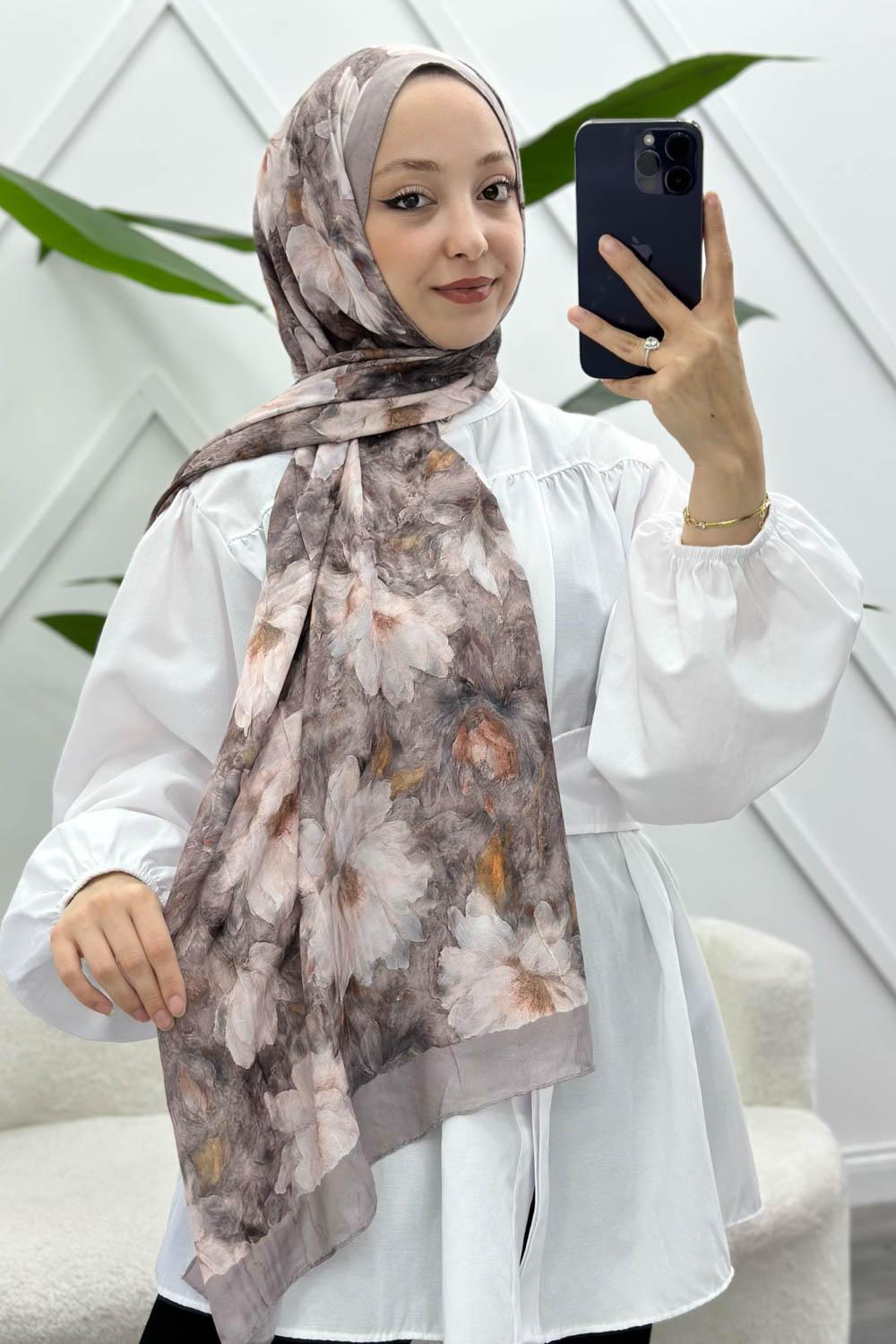 NİLÜFER DESEN PAMUK SOFT ŞAL