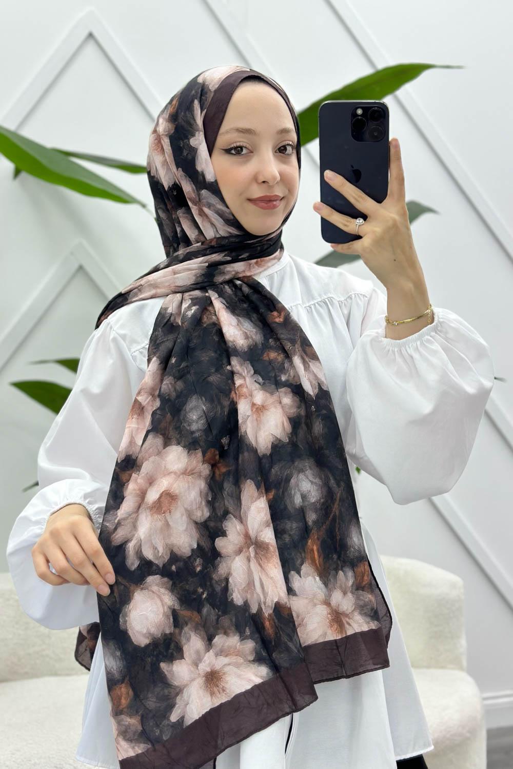 NİLÜFER DESEN PAMUK SOFT ŞAL