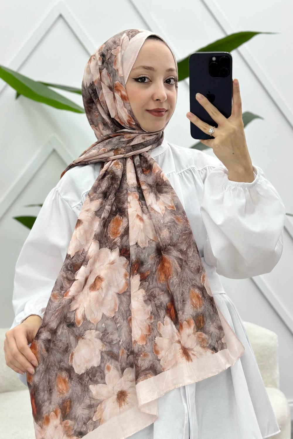 NİLÜFER DESEN PAMUK SOFT ŞAL
