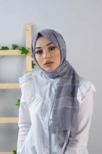 ÇİZGİ DESEN PAMUK ŞAL