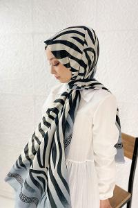 RENKLİ ZEBRA PAMUK ŞAL