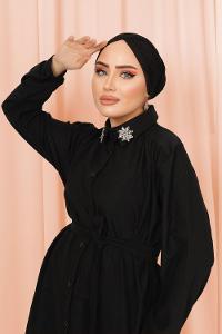 YAKASI SAVAROSKİ TAŞLI BÜRÜMCÜK TAKIM