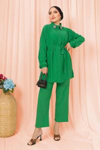 YAKASI SAVAROSKİ TAŞLI BÜRÜMCÜK TAKIM