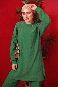 OMUZU TAŞ DETAYLI BÜRÜMCÜK TAKIM