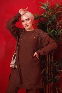 OMUZU TAŞ DETAYLI BÜRÜMCÜK TAKIM