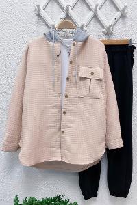 TEK CEPLİ KAPŞONLU KAPİTONE CEKET