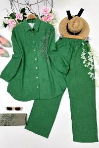 TAŞLI YAPRAK DESEN TAKIM