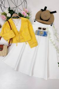 PÜSKÜL  DETAYLI KİMONO