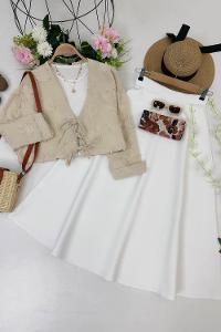 PÜSKÜL  DETAYLI KİMONO