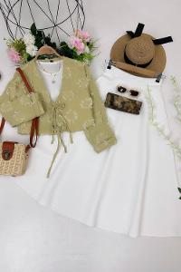 PÜSKÜL  DETAYLI KİMONO