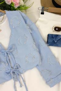 PÜSKÜL  DETAYLI KİMONO